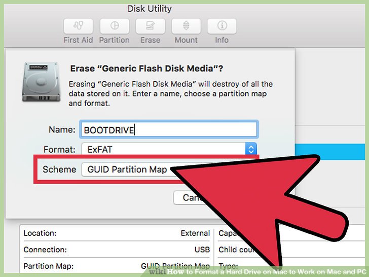 How to format hard drive for mac and pc